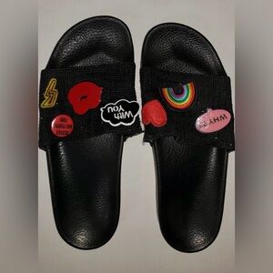 Zara black womens slide; sz41